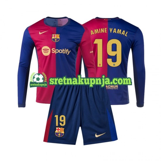 Dječja Domaći Home Dresova FC Barcelona Lamine Yamal 19 2024-2025 Dugim Rukavima