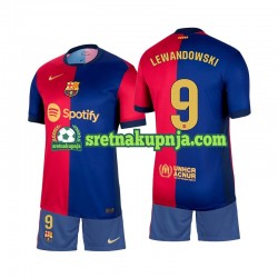 Dječja Domaći Home Dresova FC Barcelona Lewandowski 9 2024-2025 Kratkih Rukava