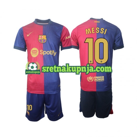 Dječja Domaći Home Dresova FC Barcelona Lionel Messi 10 2024-2025 Kratkih Rukava