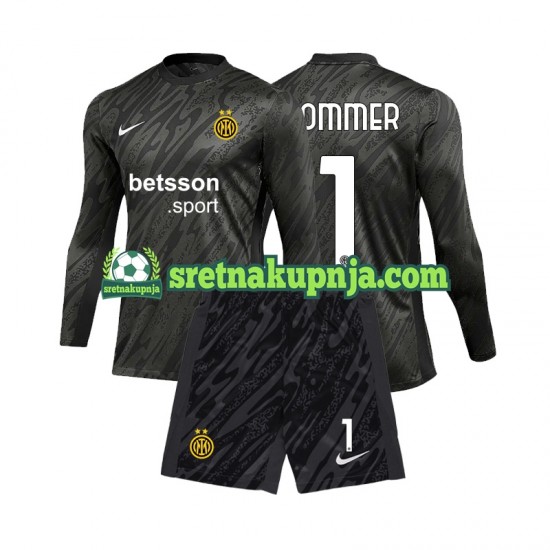 Dječja Treći Golmanski Dresova Inter Milan Yann Sommer 1 2024-2025 Dugim Rukavima