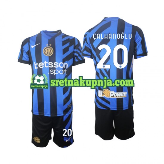 Dječja Domaći Home Dresova Inter Milan Hakan Calhanoglu 20 2024-2025 Kratkih Rukava