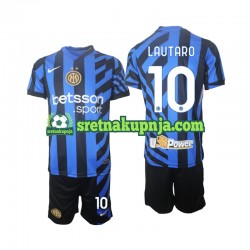 Dječja Domaći Home Dresova Inter Milan Lautaro 10 2024-2025 Kratkih Rukava