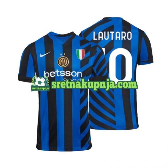 Muškarci Domaći Home Dresova Inter Milan Lautaro 10 2024-2025 Kratkih Rukava