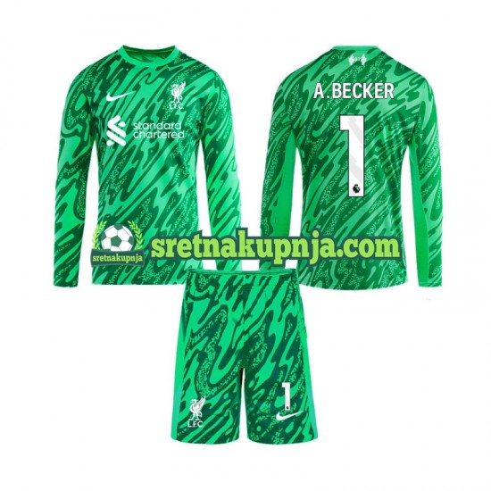 Dječja Gostujući Away Golmanski Dresova Liverpool Alisson Becker 1 2024-2025 Dugim Rukavima