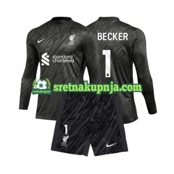 Dječja Domaći Home Golmanski Dresova Liverpool Alisson Becker 1 2024-2025 Dugim Rukavima