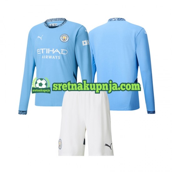 Dječja Domaći Home Dresova Manchester City 2024-2025 Dugim Rukavima