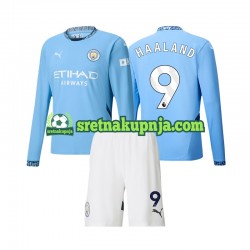 Dječja Domaći Home Dresova Manchester City Erling Haaland 9 2024-2025 Dugim Rukavima