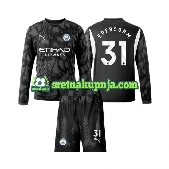 Dječja Četvrti Golmanski Dresova Manchester City Ederson Moraes 31 2024-2025 Dugim Rukavima