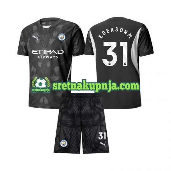 Dječja Četvrti Golmanski Dresova Manchester City Ederson Moraes 31 2024-2025 Kratkih Rukava