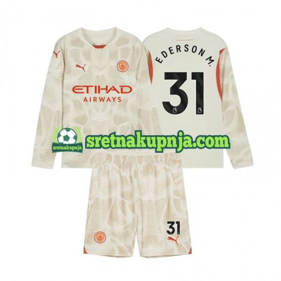 Dječja Treći Golmanski Dresova Manchester City Ederson Moraes 31 2024-2025 Dugim Rukavima