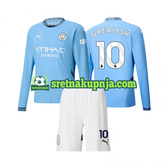 Dječja Domaći Home Dresova Manchester City Jack Grealish 10 2024-2025 Dugim Rukavima