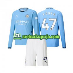 Dječja Domaći Home Dresova Manchester City Phil Foden 47 2024-2025 Dugim Rukavima