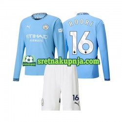 Dječja Domaći Home Dresova Manchester City Rodri 16 2024-2025 Dugim Rukavima