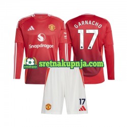Dječja Domaći Home Dresova Manchester United Alejandro Garnacho 17 2024-2025 Dugim Rukavima