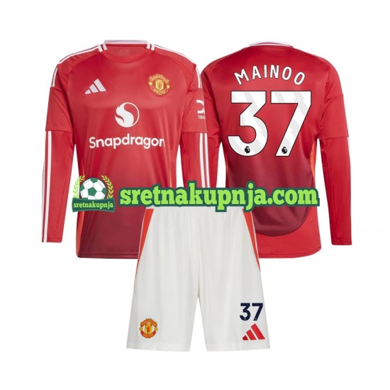 Dječja Domaći Home Dresova Manchester United Kobbie Mainoo 37 2024-2025 Dugim Rukavima