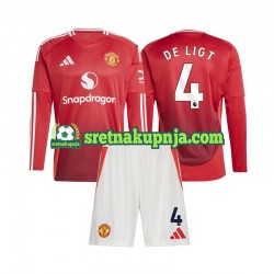 Dječja Domaći Home Dresova Manchester United Matthijs de Ligt 4 2024-2025 Dugim Rukavima