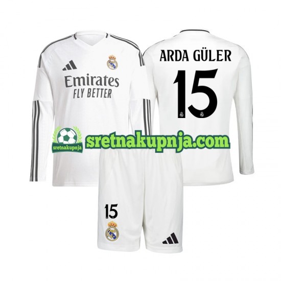 Dječja Domaći Home Dresova Real Madrid Arda Guler 15 2024-2025 Dugim Rukavima