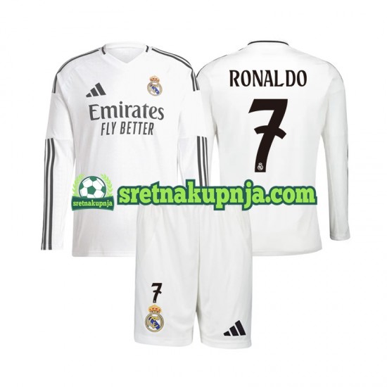 Dječja Domaći Home Dresova Real Madrid Cristiano Ronaldo 7 2024-2025 Dugim Rukavima