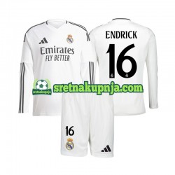 Dječja Domaći Home Dresova Real Madrid Endrick 16 2024-2025 Dugim Rukavima