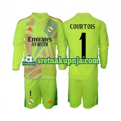 Dječja Četvrti Golmanski Dresova Real Madrid COURTOIS 1 2024-2025 Dugim Rukavima