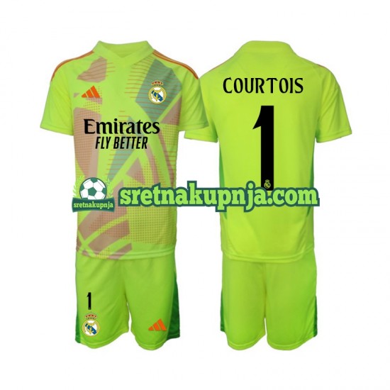Dječja Četvrti Golmanski Dresova Real Madrid COURTOIS 1 2024-2025 Kratkih Rukava