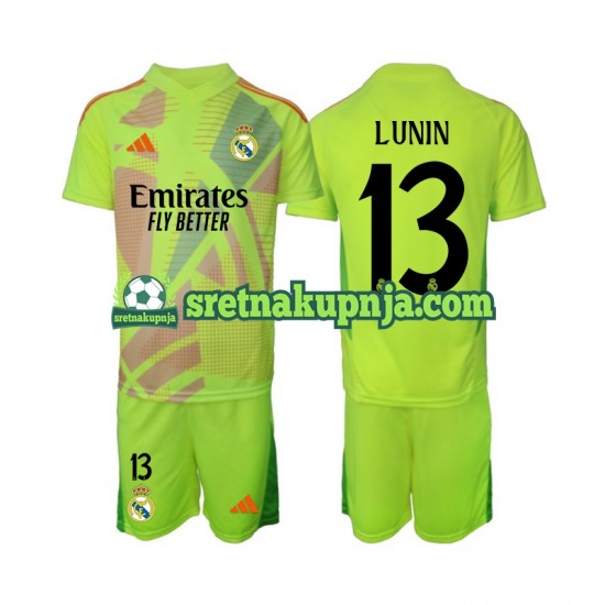 Dječja Četvrti Golmanski Dresova Real Madrid Lunin 13 2024-2025 Kratkih Rukava