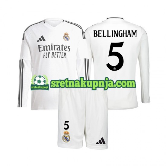 Dječja Domaći Home Dresova Real Madrid Jude Bellingham 5 2024-2025 Dugim Rukavima