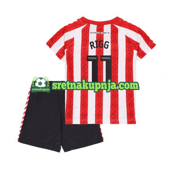 Dječja Domaći Home Dresova Sunderland Chris Rigg 11 2024-2025 Kratkih Rukava